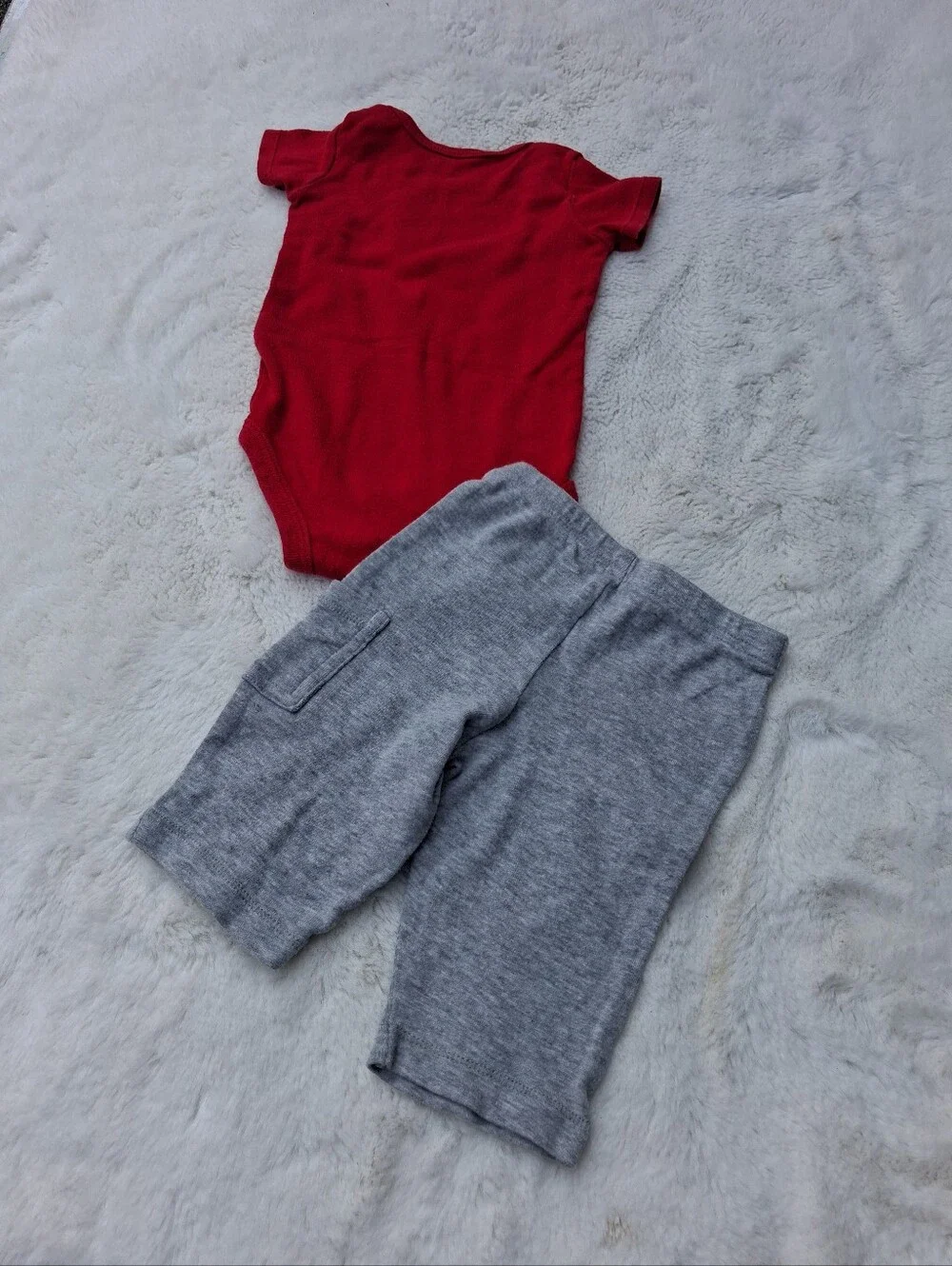 Carter's Red Bodysuit with Gray Jogger Pants